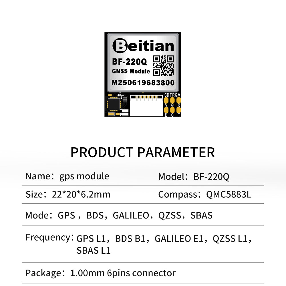 Beitian Beidou GPS + antenna module GNSS flying machine flight control drone FPV model aircraft fixed wing Beitian Beidou GPS + antenna module GNSS flying machine flight control drone FPV model aircraft fixed wing
